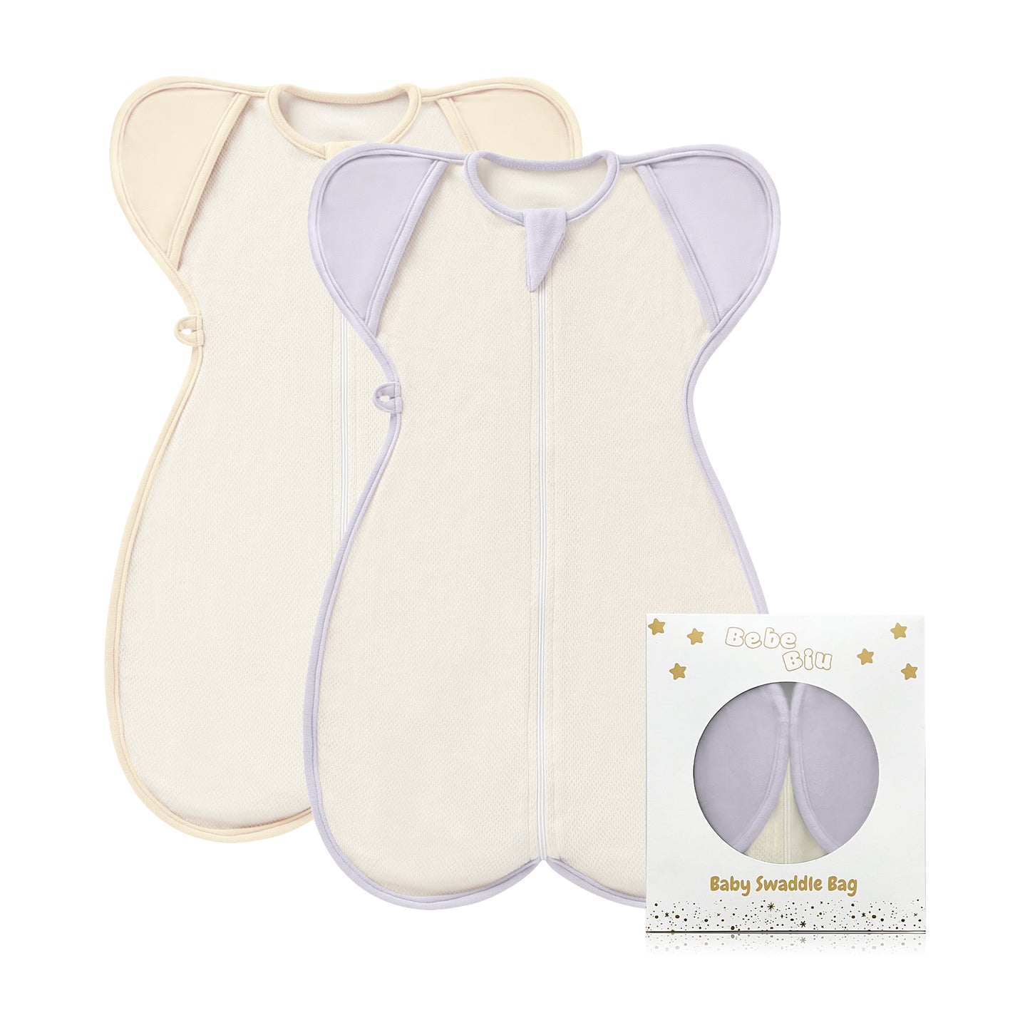 Baby Swaddle Sleeping Bag 0.5 TOG (Lovry & Pale Mauve)