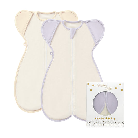 Baby Swaddle Sleeping Bag 0.5 TOG (Lovry & Pale Mauve)