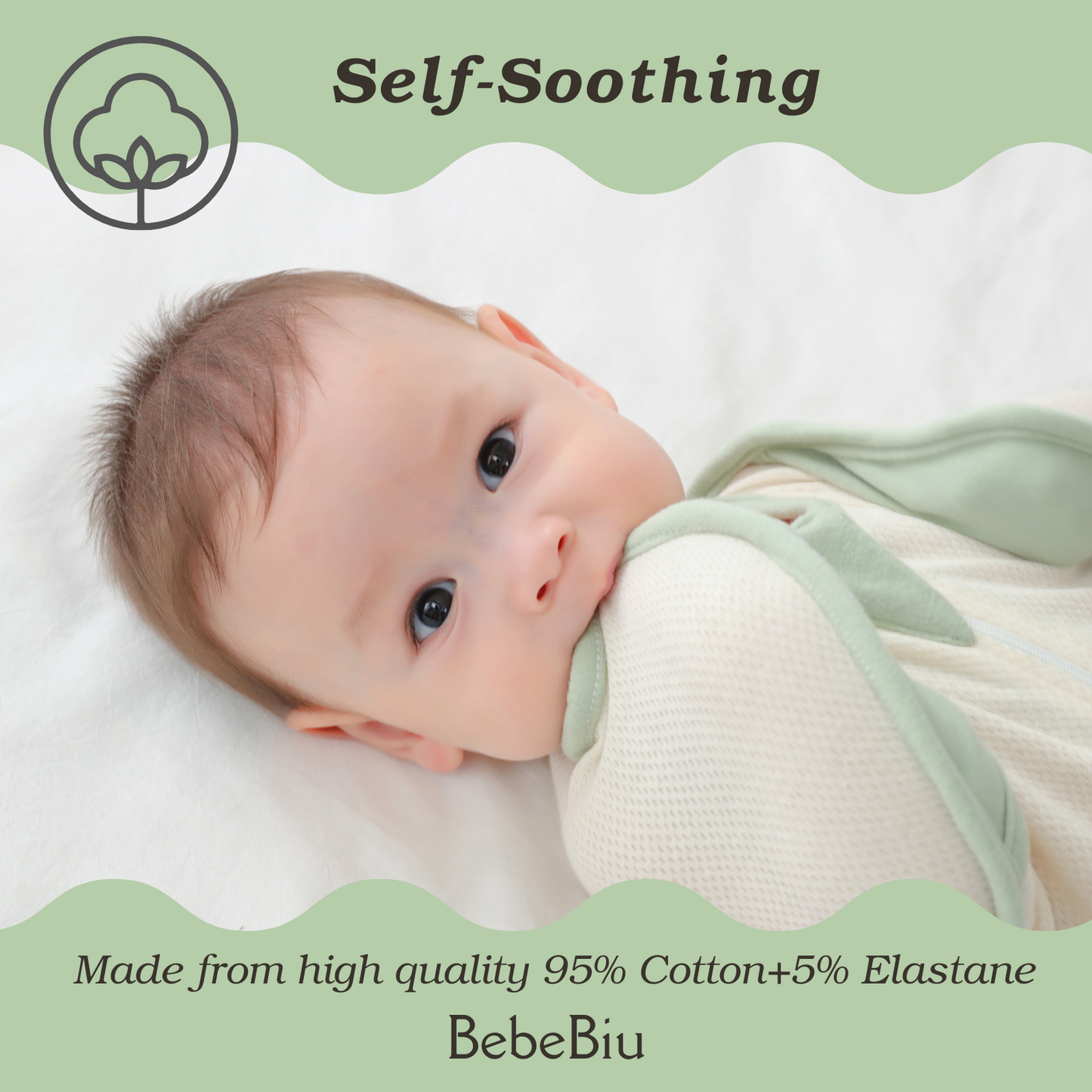 Baby Swaddle Sleeping Bag 0.5 TOG (Lovry & Pale Mauve)