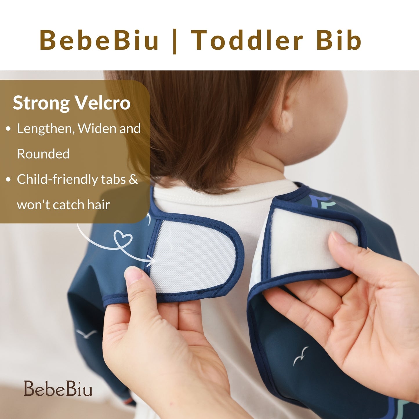 Long Sleeve Baby Bib (Lovry Blush, Small 6-24 Months)