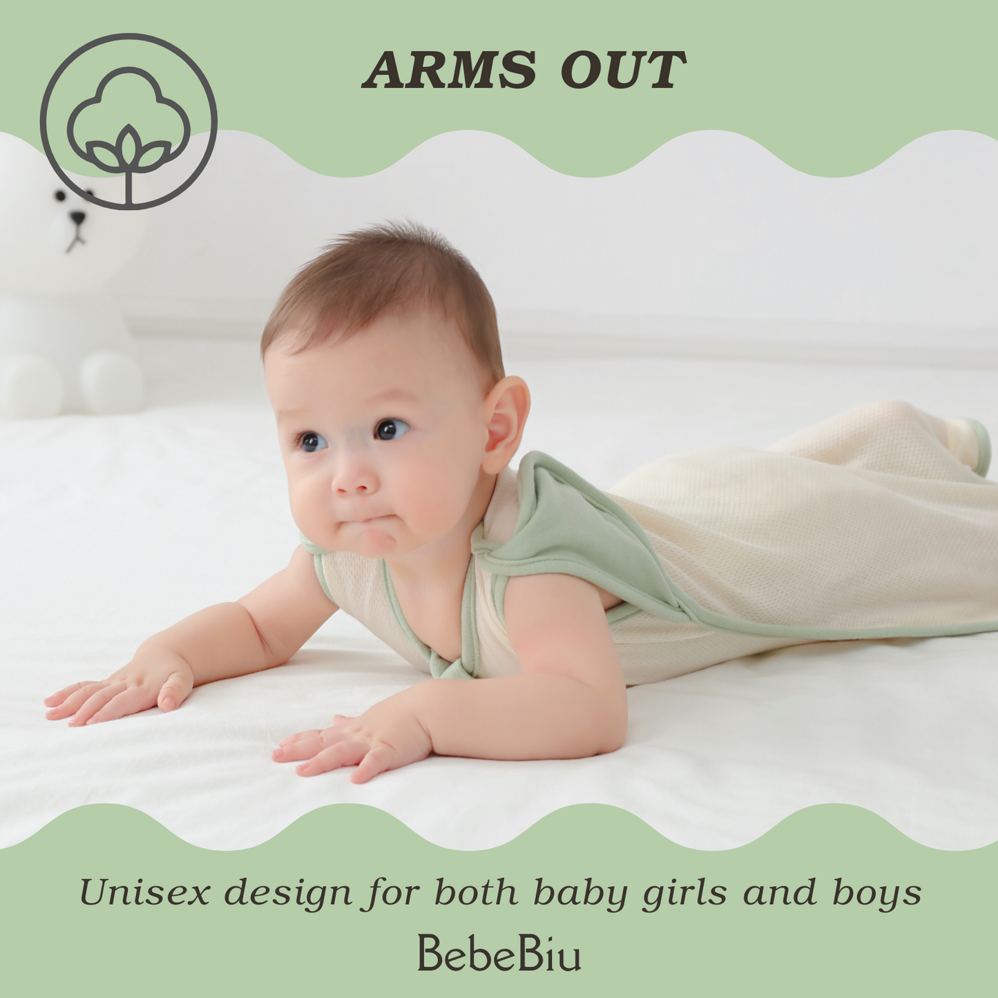 Baby Swaddle Sleeping Bag 0.5 TOG (Lovry & Pale Mauve)