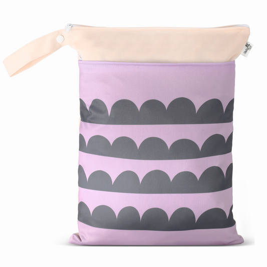 Cloth Diaper Wet Bags (Pale Mauve Wave)